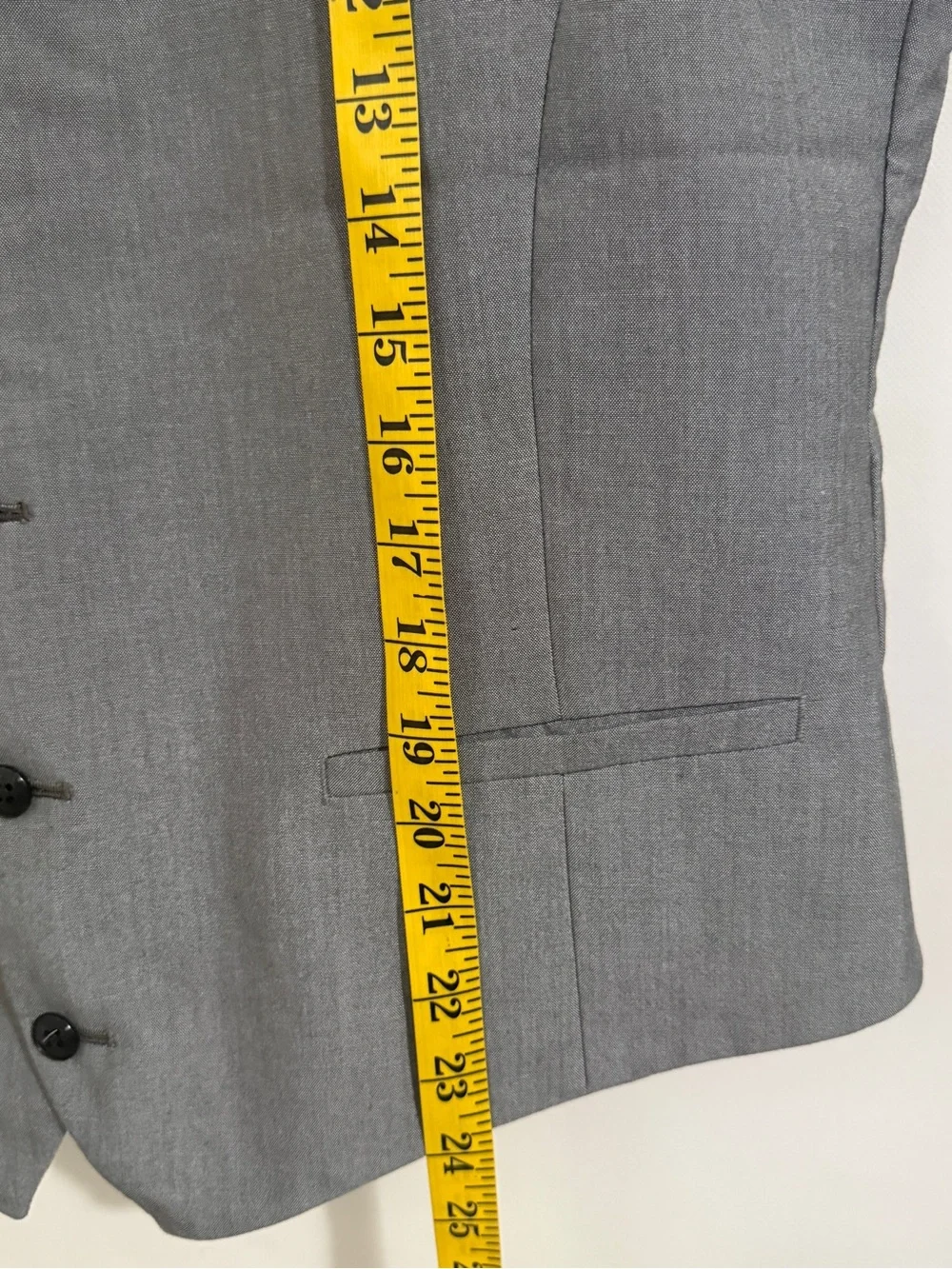 jf j.ferrar Men's Gray Tailored Suit Vest Classy Contemporary Career Wedding